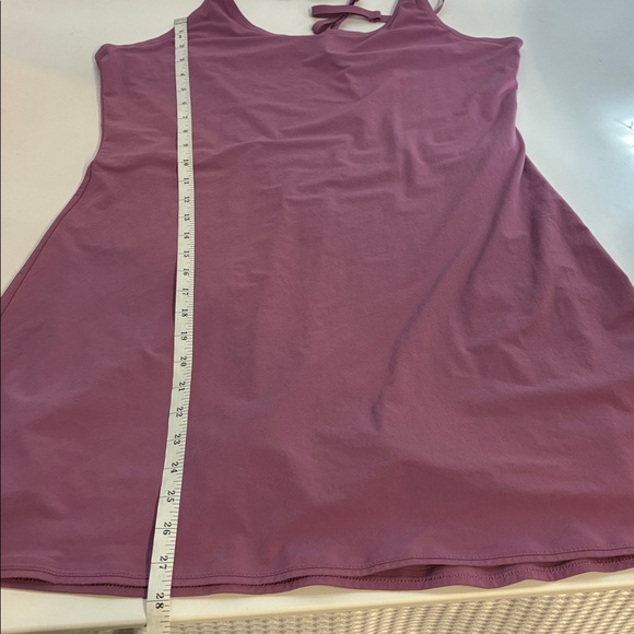 Outdoor Voices Exercise Dress. Racerback tennis dress w/pockets, Plum/Mauve, XL - Picture 8 of 16